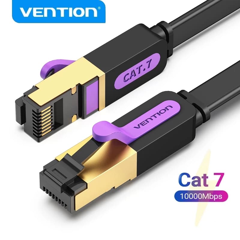 Cabo de Rede Vention Rj45 Cat8 40gbps 2000mhz 0,5m 1m 1 Metro 2m 2 Metros 3m 3 Metros 5m 5 Metros 10m 10 Metro
