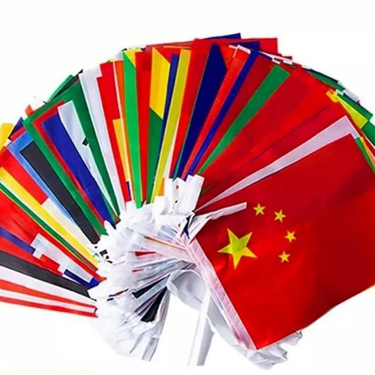 Bandeirinhas Países – Varal Decorativo 2,47m para Missões, Eventos e Festas