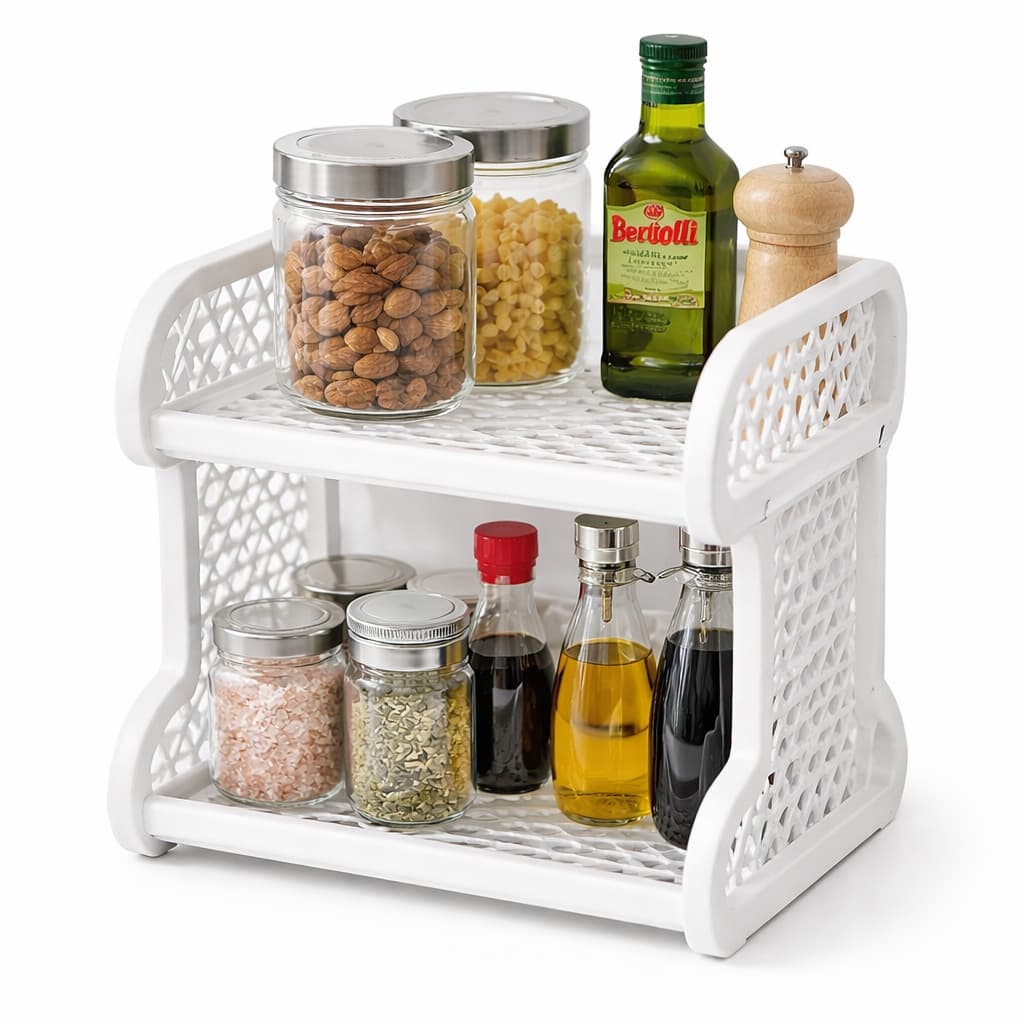 Prateleira Organizador Multiuso de Mesa em Duas Camadas Para Armazenamento