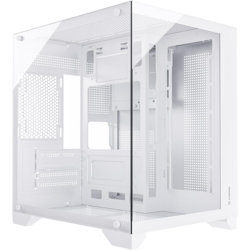 Gabinete Gamer Clarity Branco Lateral Vidro Temperado - Fortrek