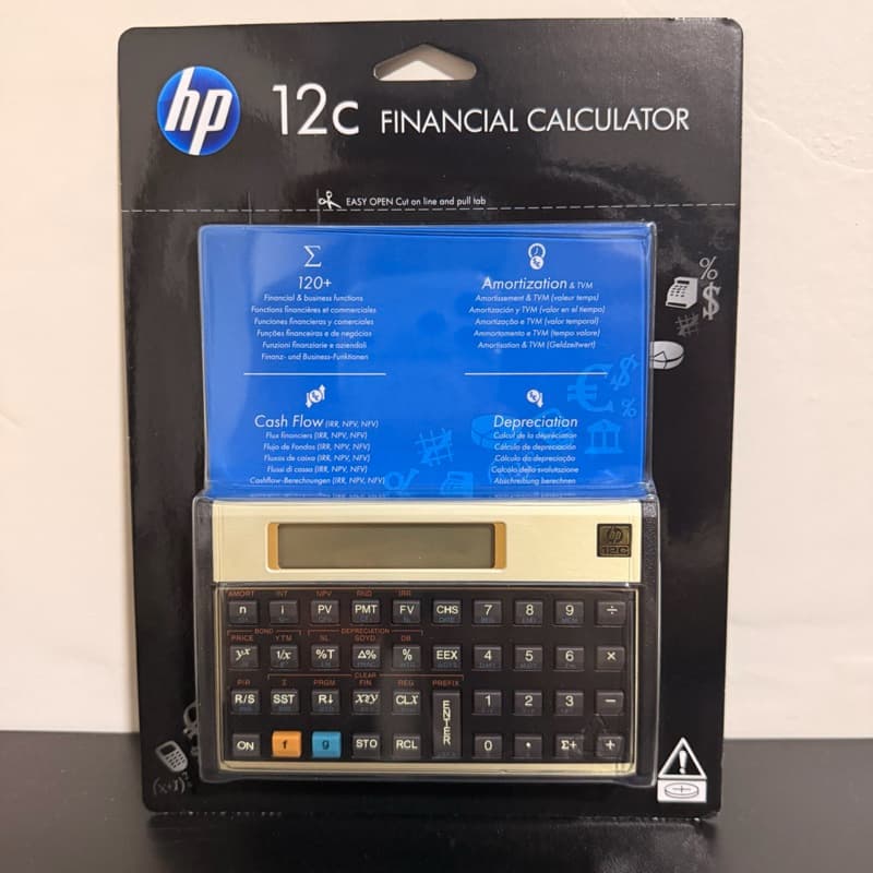 Calculadora Cientifica HP 12C Financeira Financial Calculator - 10 Dígitos - 120 Funções - Dourada