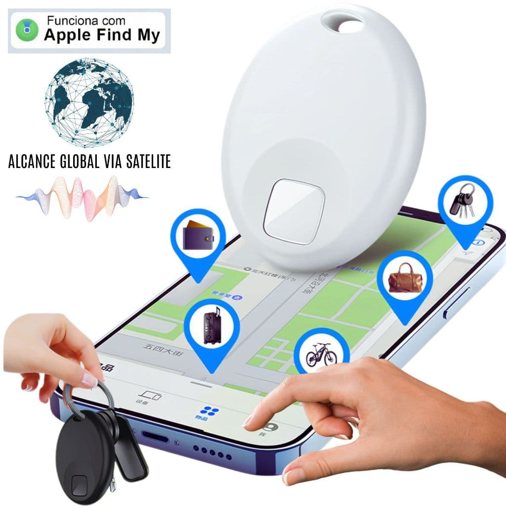 Novo Smart Tag iPhone Rastreador Localizador Gps Compativel Alcance Ilimitado Alta Precisão