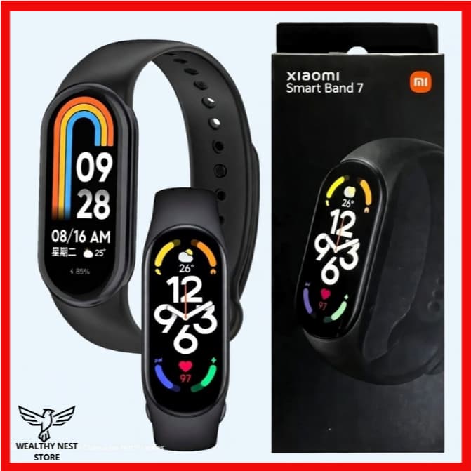 Relógio Smartwatch Band 7 Xiaomi Bluetooth IP67 À Prova D’Água Tela 0.4" Android e iOS - Prático E Confortável