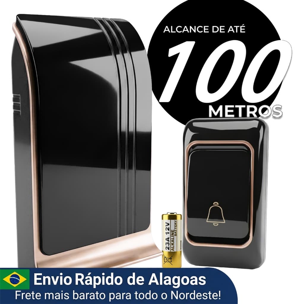 Campainha Residencial Sem Fio de Longo Alcance Casa Segurança Comercial