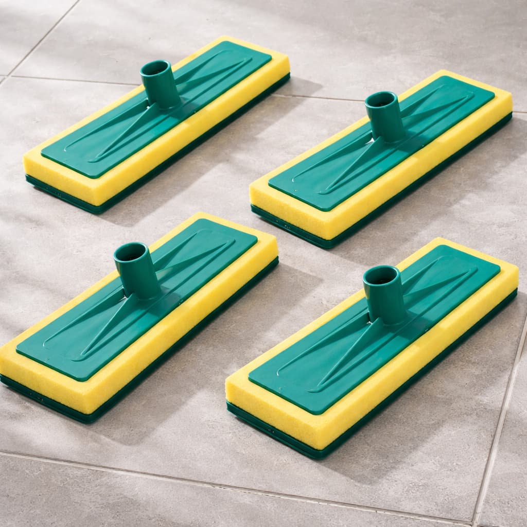 Kit 4 Esponja Vassoura Esfregão Lava Piso Azulejo Fibra Limpeza Pesada Kit 4 un