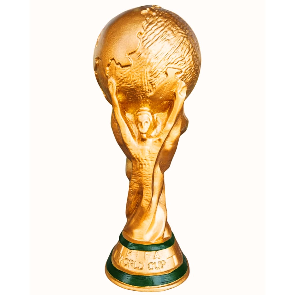 Taça Copa Do Mundo 2026 Tamanho Real Dourada Maciça 37cm Fifa