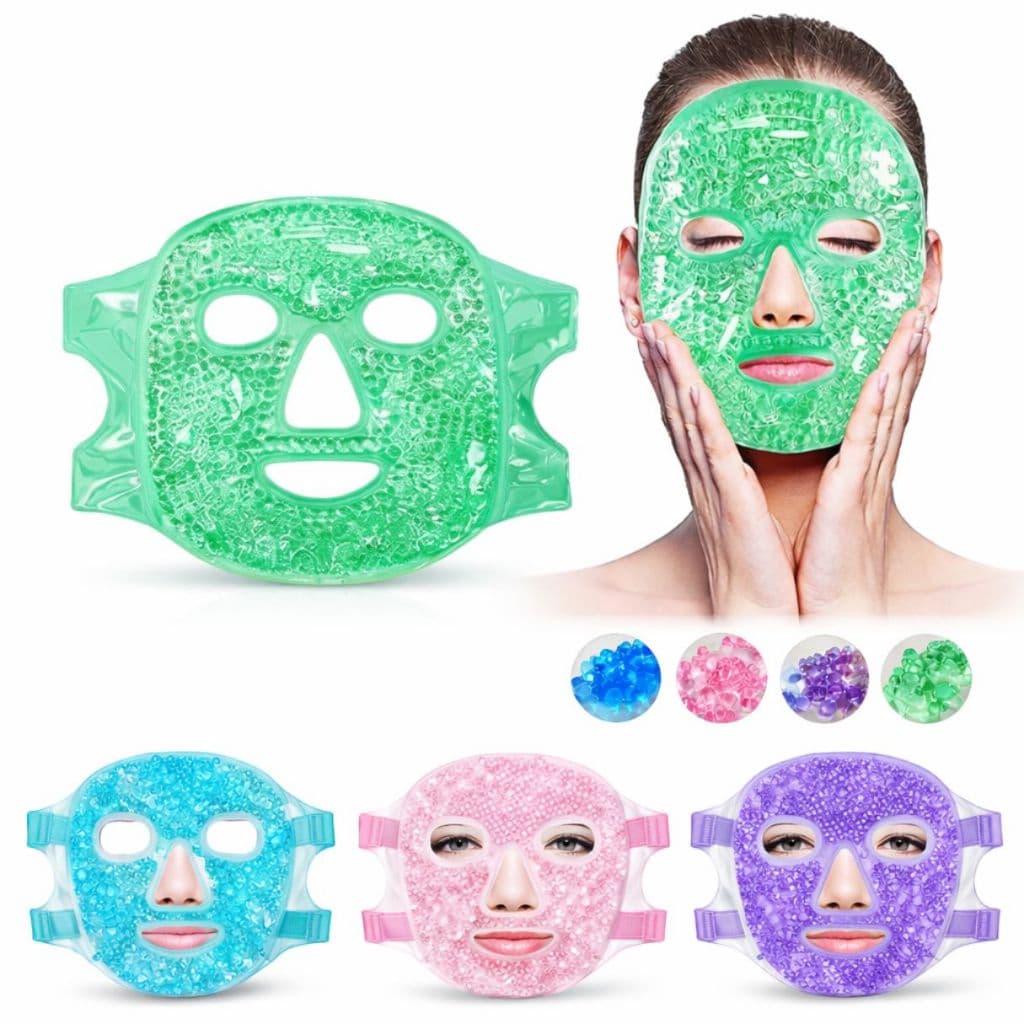 Máscara Facial Terapêutica de Gel Reutilizável Relaxamento Alívio de Inchaço e Cuidados com a Pele