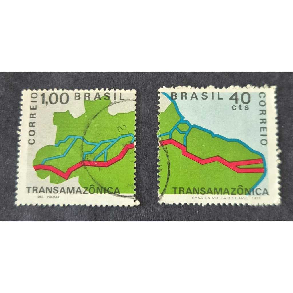 Selo usado dos correios - Transamazônica - RHM C699 a C700. Ano 1971 - Filatelia