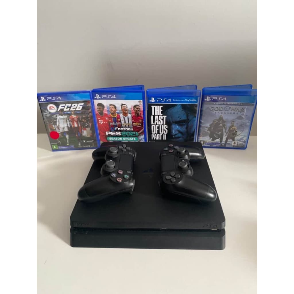PS4 Slim 500GB Semi novo + Jogo