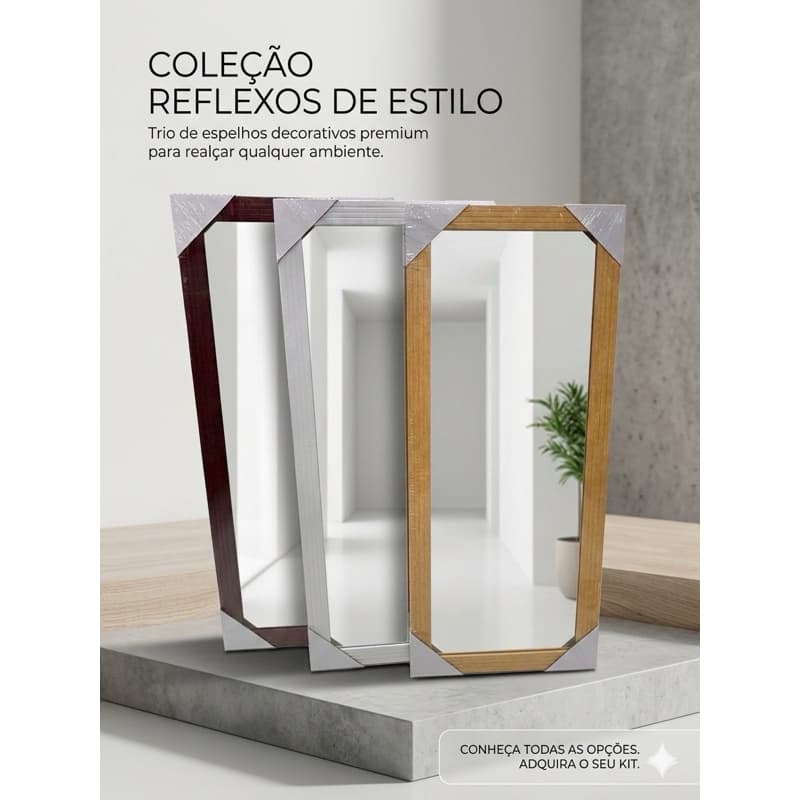Espelho Decorativo 65x25 cm Parede Corpo Inteiro Envio Rápido