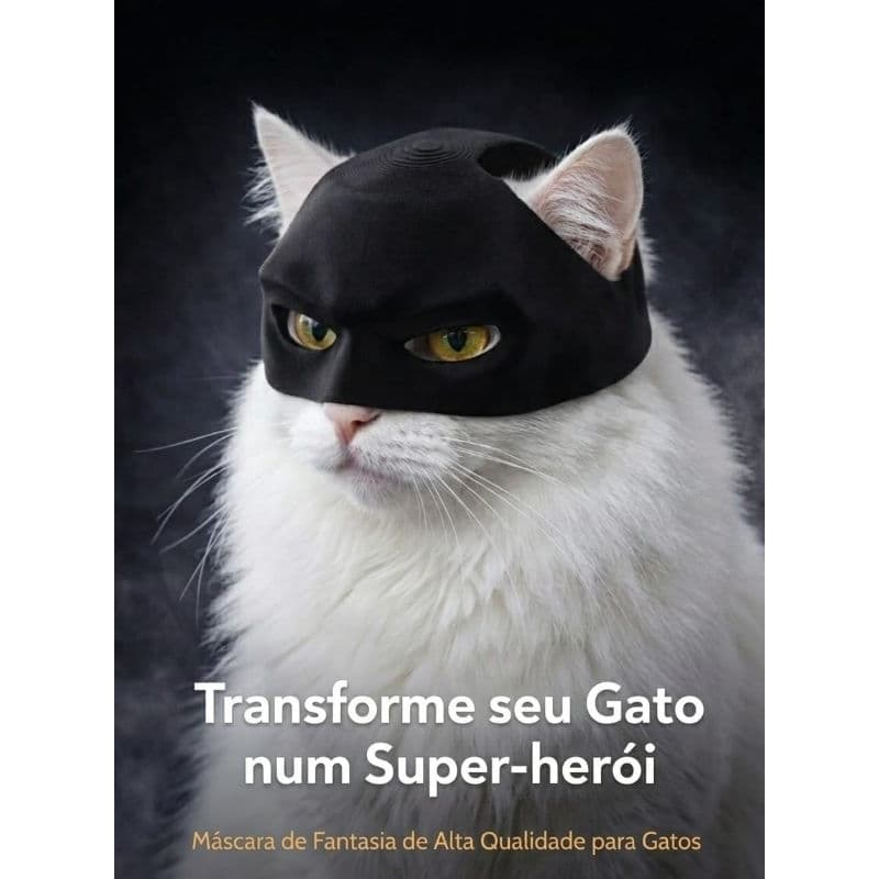 Máscara para Gatos Inspirado no Batman
