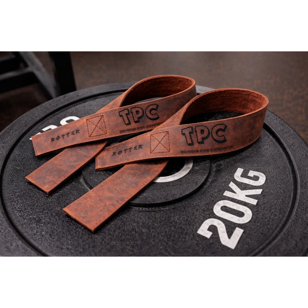 Strap musculação couro lergítimo personalizado com seu nome para academia, treino e força, Levantamento terra crossfit