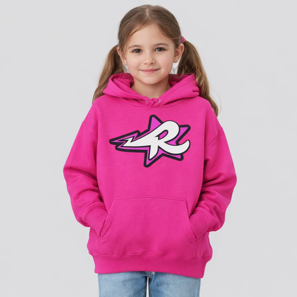 Blusa de moletom Infantil da Emilly Vick Youtuber Elementos Novos Evolução Os Rosa