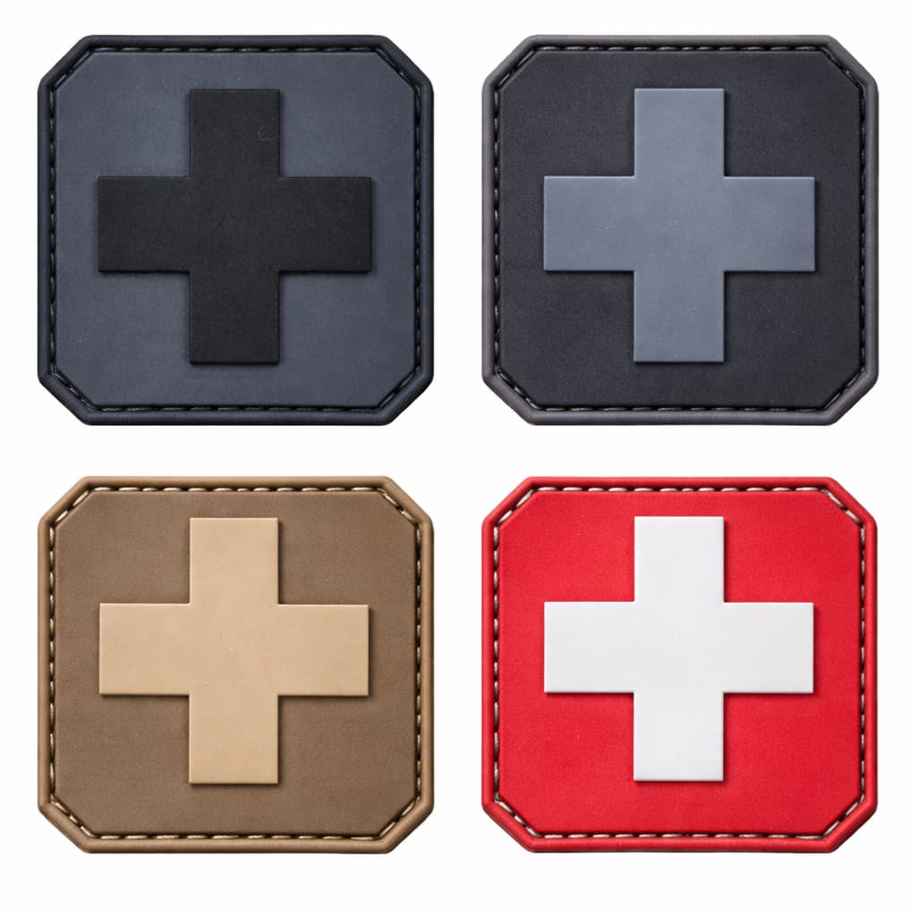 Patch Emborrachado Primeiros Socorros Médico - Airsoft Paintball Socorrista Enfermeiro - 5cm x 5cm