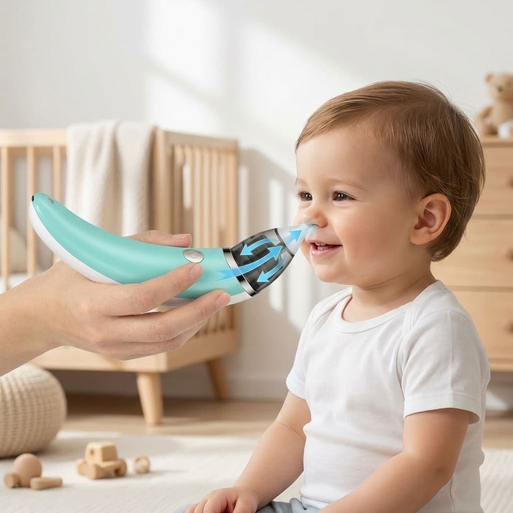 Aspirador Nasal Bebê Elétrico Recarregável Silicone 5 Níveis Sucção Ajustável