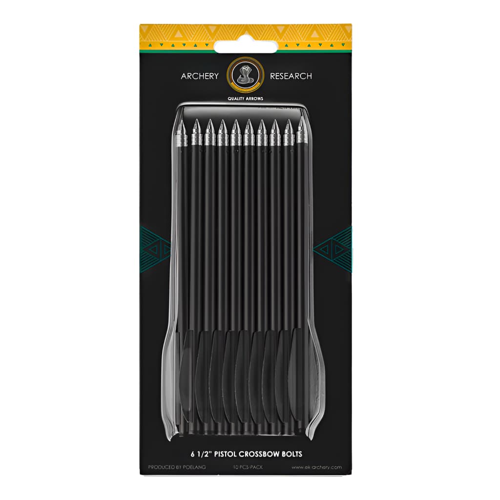 10 Setas Dardos de 6,5 Polegadas Plástico com Ponteira Fixa em Aço Ek Archery