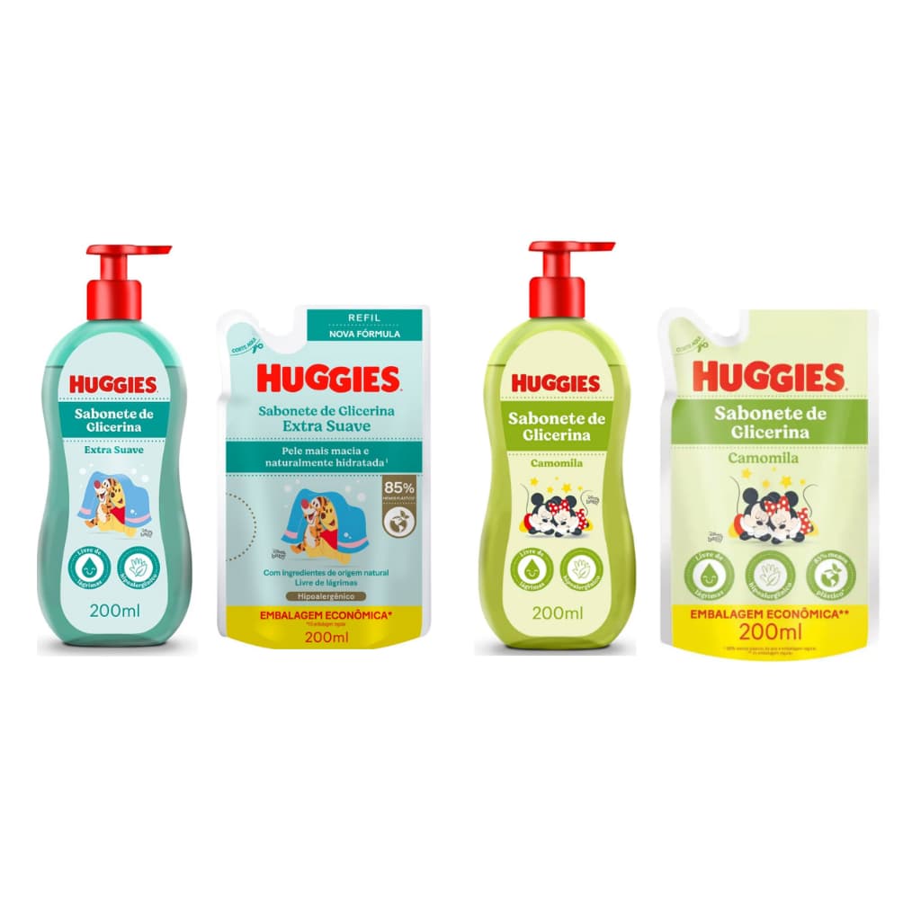 Sabonete Líquido Huggies - Extra Suave/Camomila - 200ML