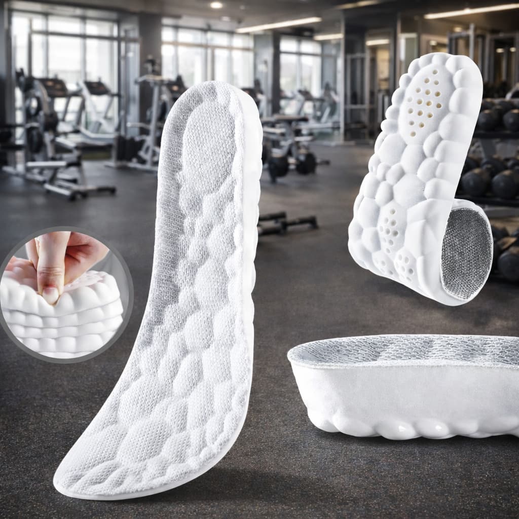 1 a 4 Pares Palmilha Tênis 4D Nuvem Conforto Ortopédica Absorção Impacto Antiderrapante Esportiva Caminhada Corrida