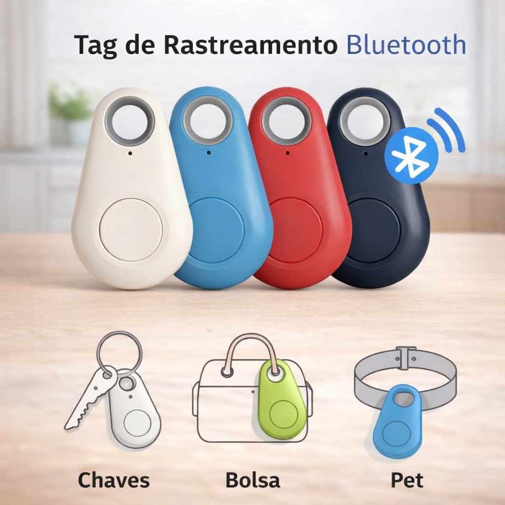 Tag de Rastreamento Bluetooth - Localizador Inteligente de Itens Antiperda