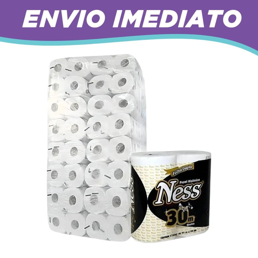 Fardo Papel Higiênico Folha Dupla 30x10 16 Pacotes Ness