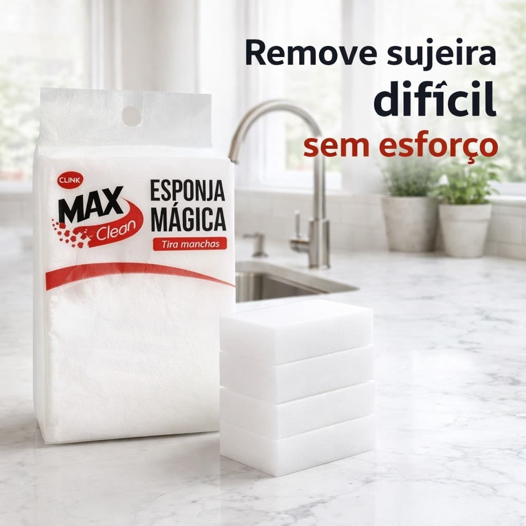 Kit 10/20/30 Esponja Mágica Melamina  Tira Mancha Desengordurante Limpeza Multiuso Limpeza Profunda