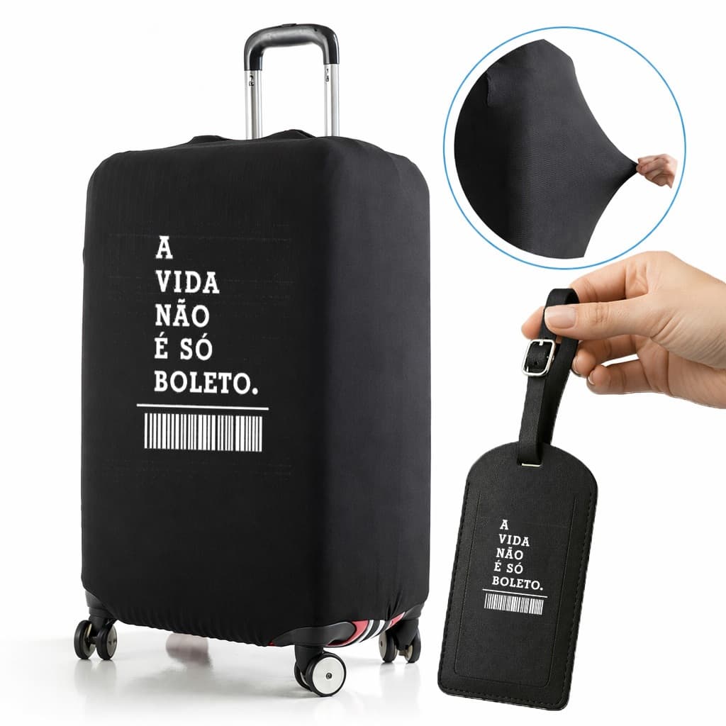 Capa de Mala Original P-M-G 8 a 23KG Tecido Canelado Bagagem Elástica Para Viagem Protetora