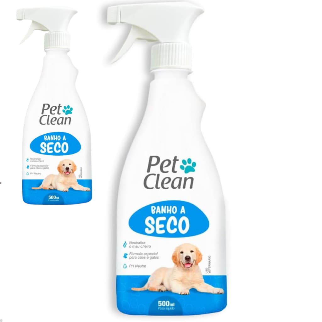 FABRICAÇÃO MARÇO 2026 - Banho a Seco Neutralizador de Odor Ideal para Cães e Gatos Brilho e Macies nos Pelos