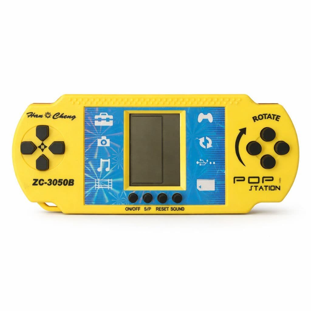 Mini Game Portátil POP Station ZC-3050B 9999 Jogos Retrô Tela LCD Console Infantil Com Som