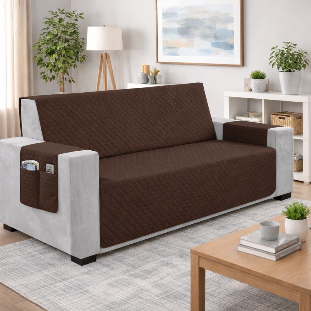 Protetor de Sofá Retrátil Matelado 1 Peça  - 2 3 4 Lugares (1,00/1,50/1,80/2,20m) 1 Porta Objetos