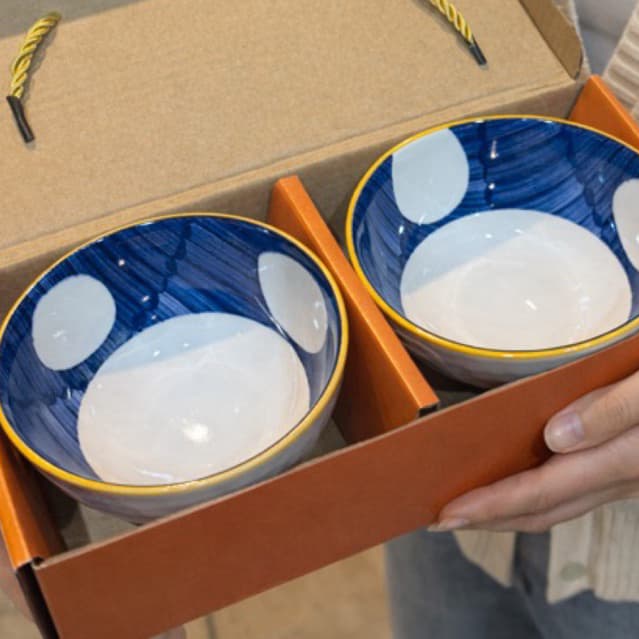 Kit 2 bowls cumbuca ceramica estampado multiuso 250ml petiscos sobremesa caldos cereais envio rápido