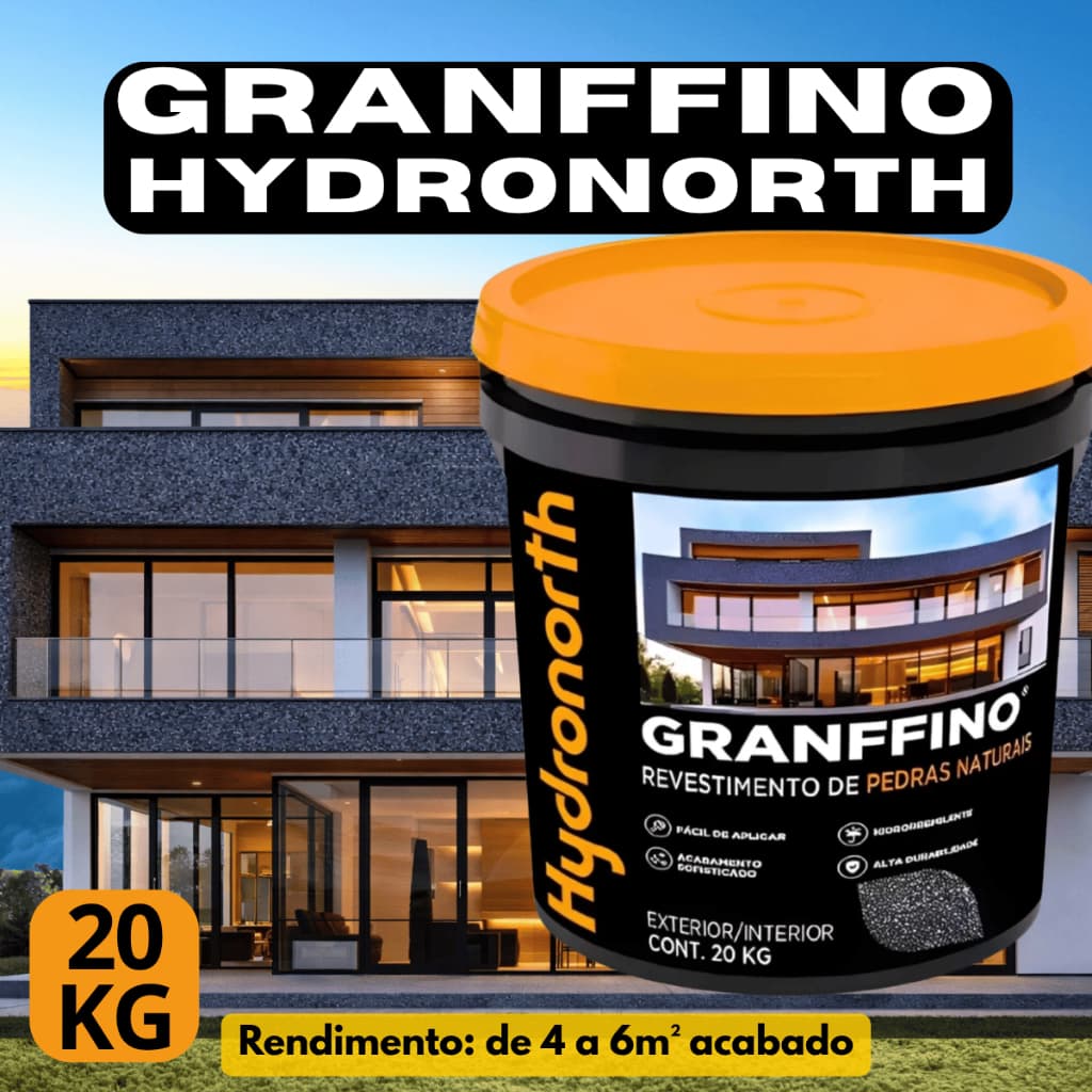 Pedra Natural Granffino Hydronorth 20kg | Revestimento | Parede | Decorativa | Interno | Externo