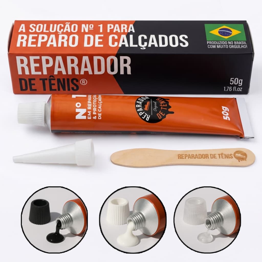 Cola imbatível para Calçados - Reparador de Tênis®