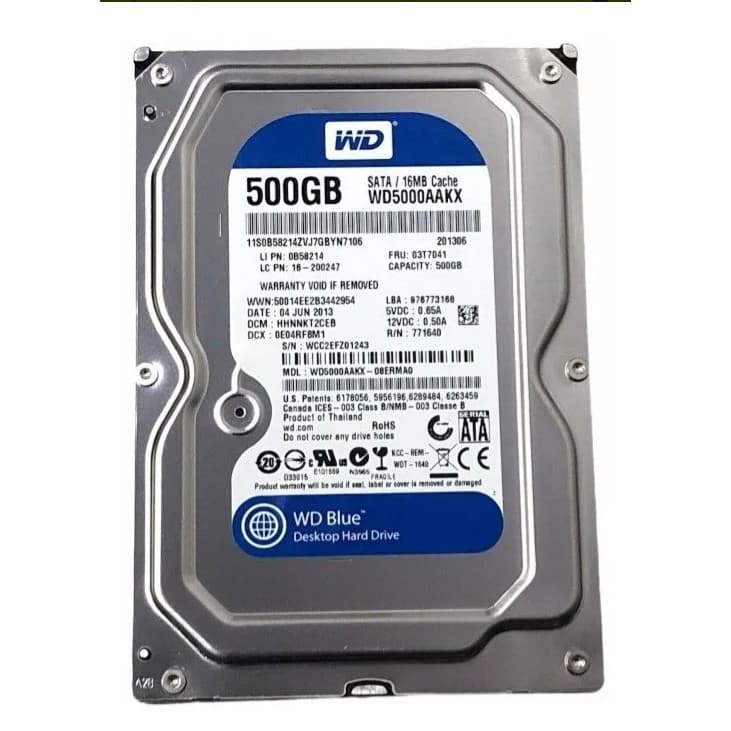 Hd 500gb Western Digital Sata para Pc (disco Rígido)