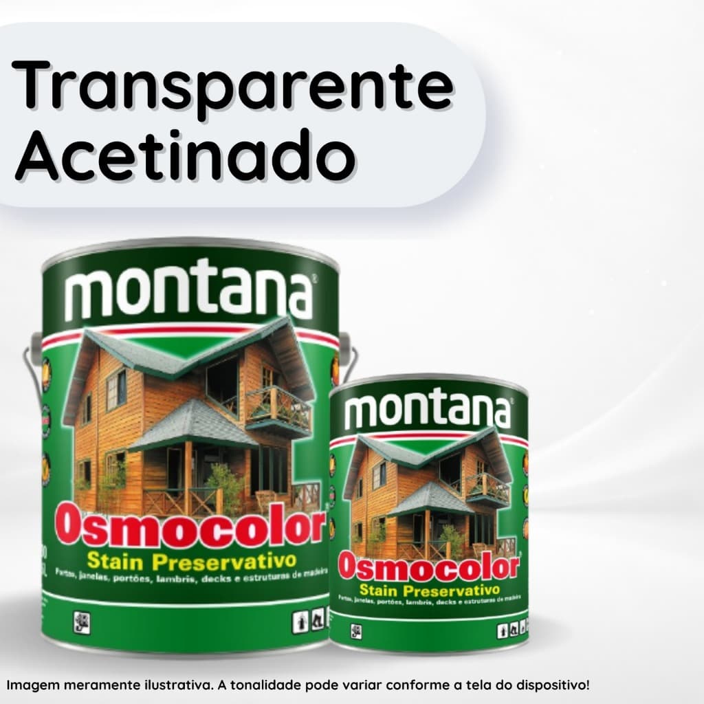 Osmocolor Stain Transparente Acetinado 900ml e 3,6L Montana Proteção para Madeiras