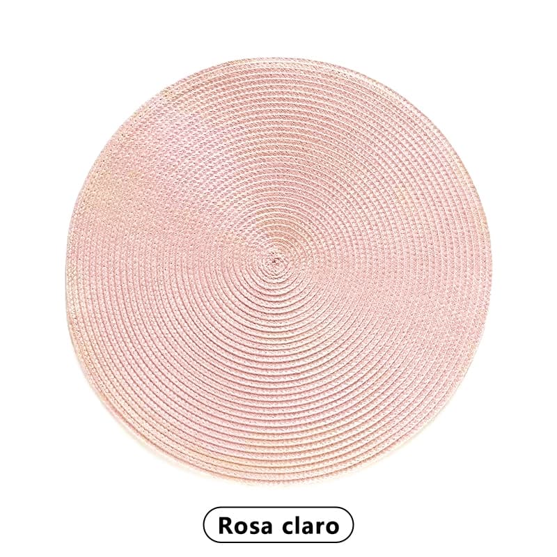 Jogo Americano Redondo Souplast 38cm - Kit 4/6/8 Unidades, Impermeável, Fácil Limpeza, Anticalor