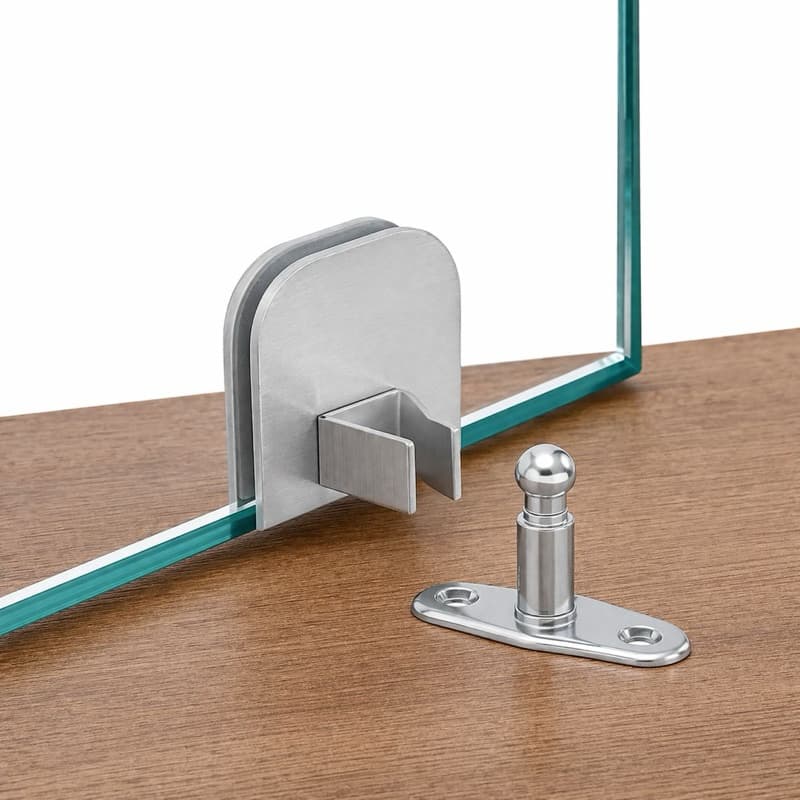 Trava Fixador para Porta Blindex de Vidro | Prendedor Segurança