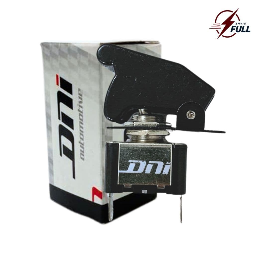 Chave Tic Tac Botão Liga Desliga 2 Posições Tipo Caça Capa Preta DNI 2083-PT