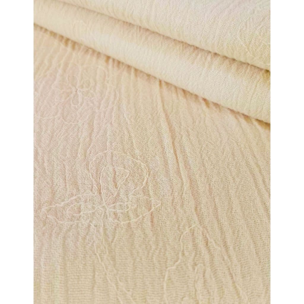 Tecido Bordado Crepe 100% Algodão 2m por 1,24 de largura Gaze de Algodão Roupas Leves