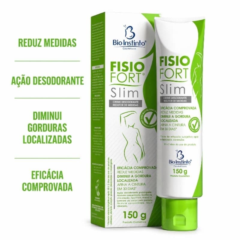 Creme Redutor de Medidas & Gorduras Localizadas FisioFort Slim Bio Instinto 150g