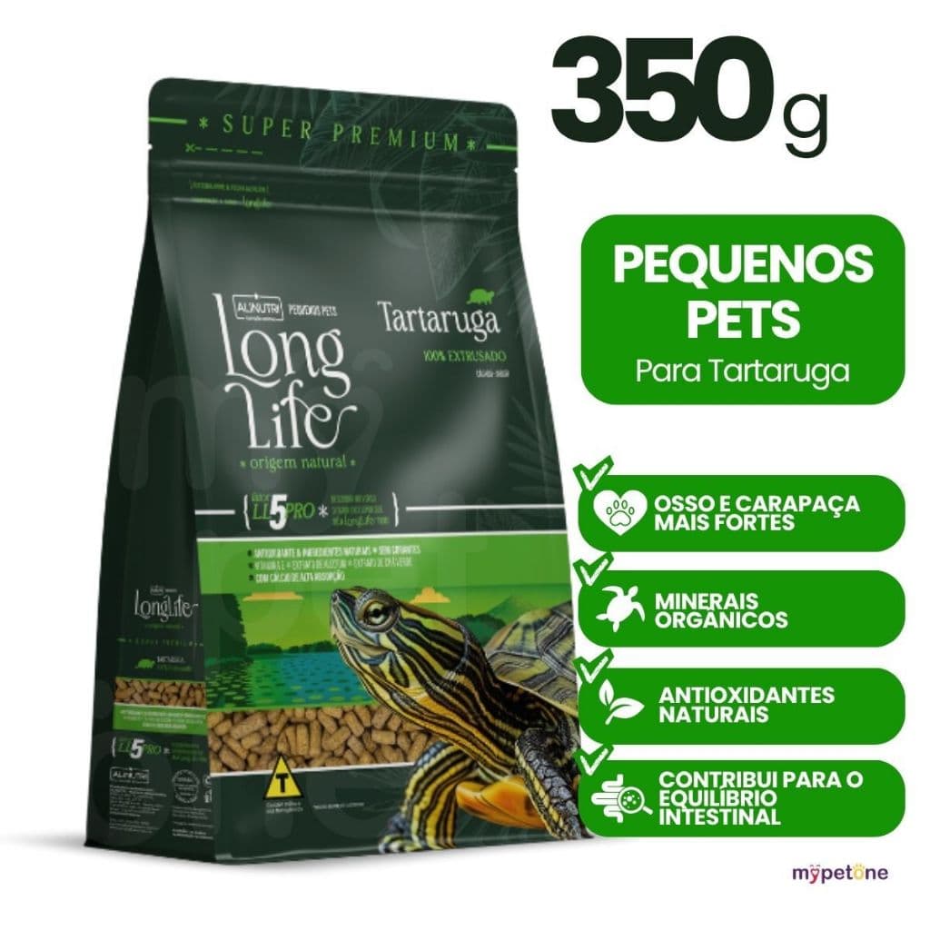 Ração Long Life Pequenos Pets Tartaruga 350g