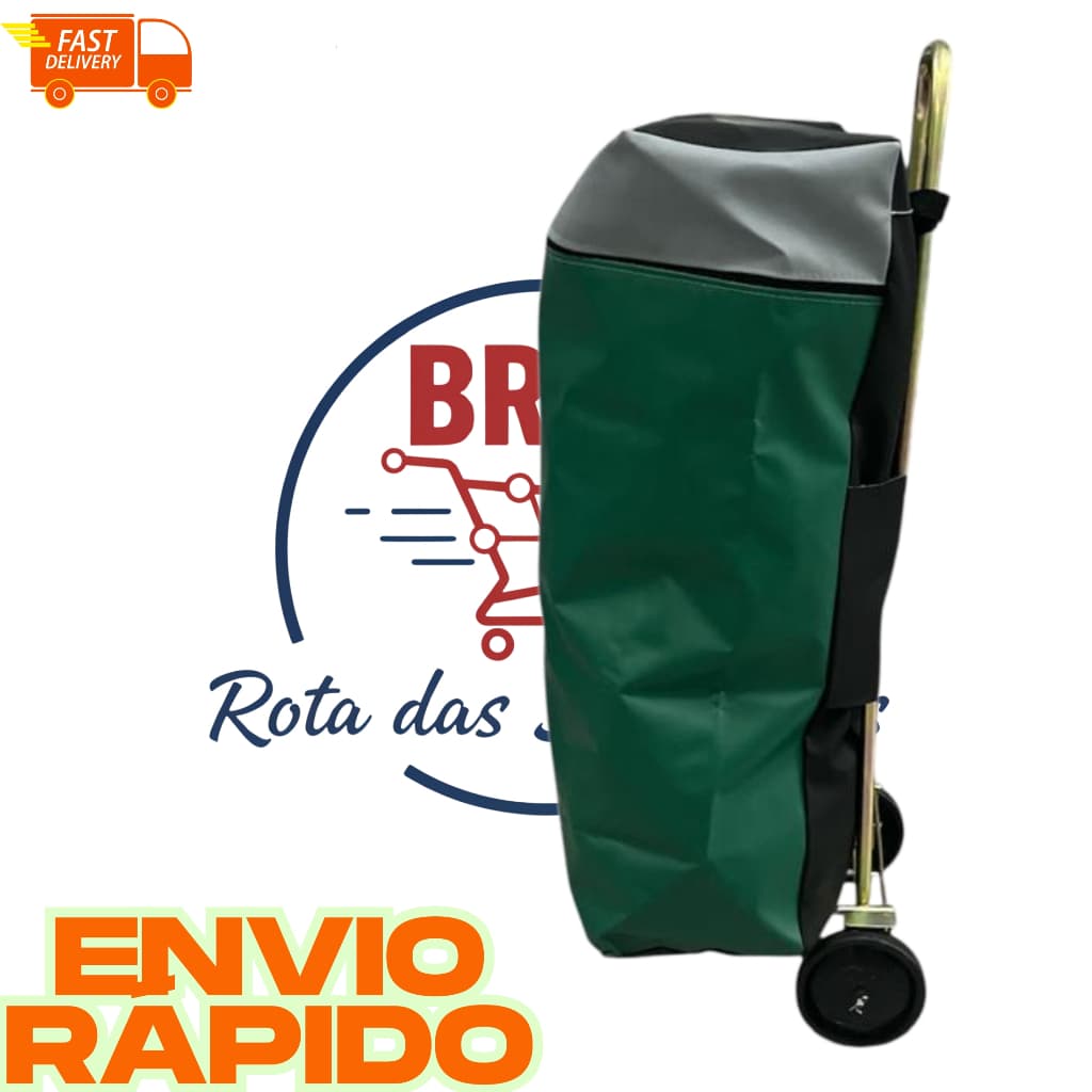 Bolsa Sacoleira Impermeável para Carrinho Feira P M G Lona Reforçada
