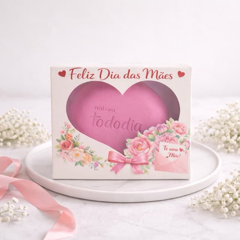 Kit 10 a 50 Caixinhas Dia das Mães | Caixinha 9x7cm para Sabonete Tipo Natura/Boticário