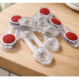 Kit 6 Trava de Segurança Flexível para Armário e Gaveta