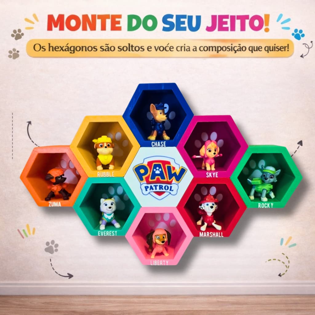 Expositor Patrulha Canina Kinder Ovo / Organizador Coleção Kinder Surprise