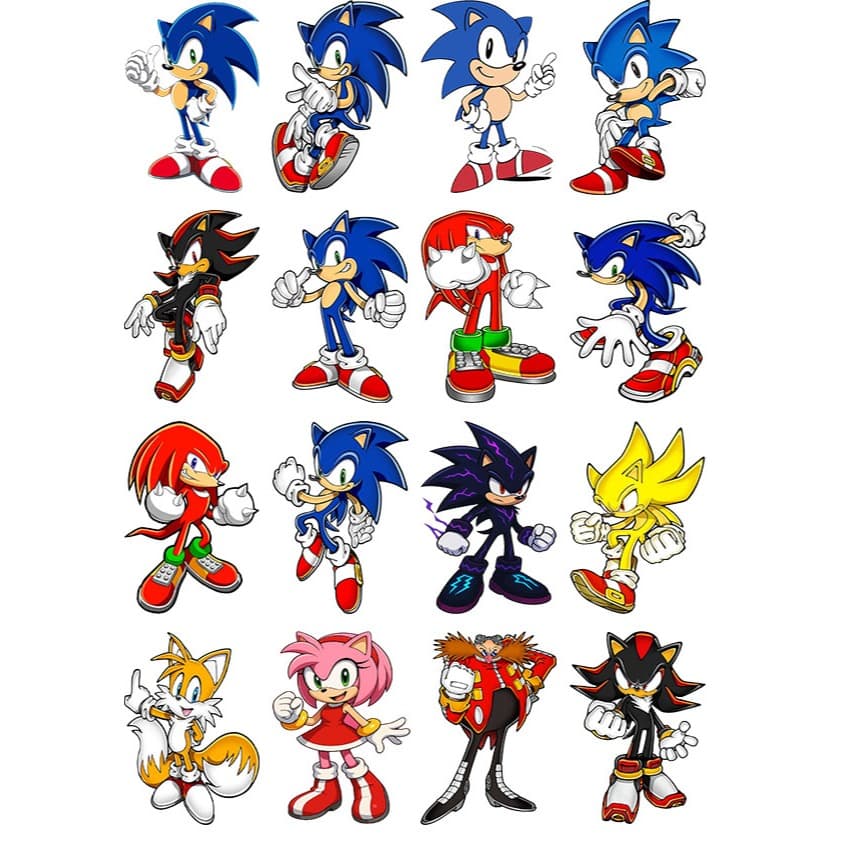 Tatuagens Adesivas Infantis – Sonic | Kit com 16