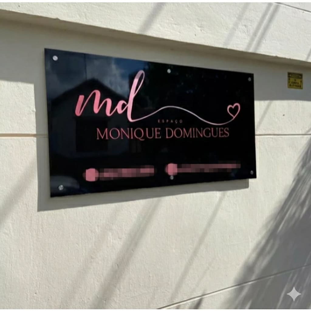 Placa Acm Personalizada Sua Logo Impressa Externo Linda Chuva Sol Resistente Varias medidas