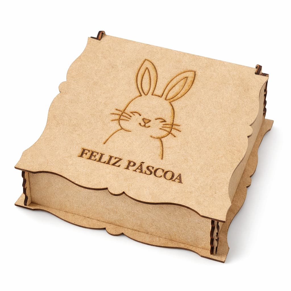 Kit Caixinhas 15x15x5 MDF Lembrancinha Páscoa Caixas Trabalhadas Decorada Para Trufas E Doces