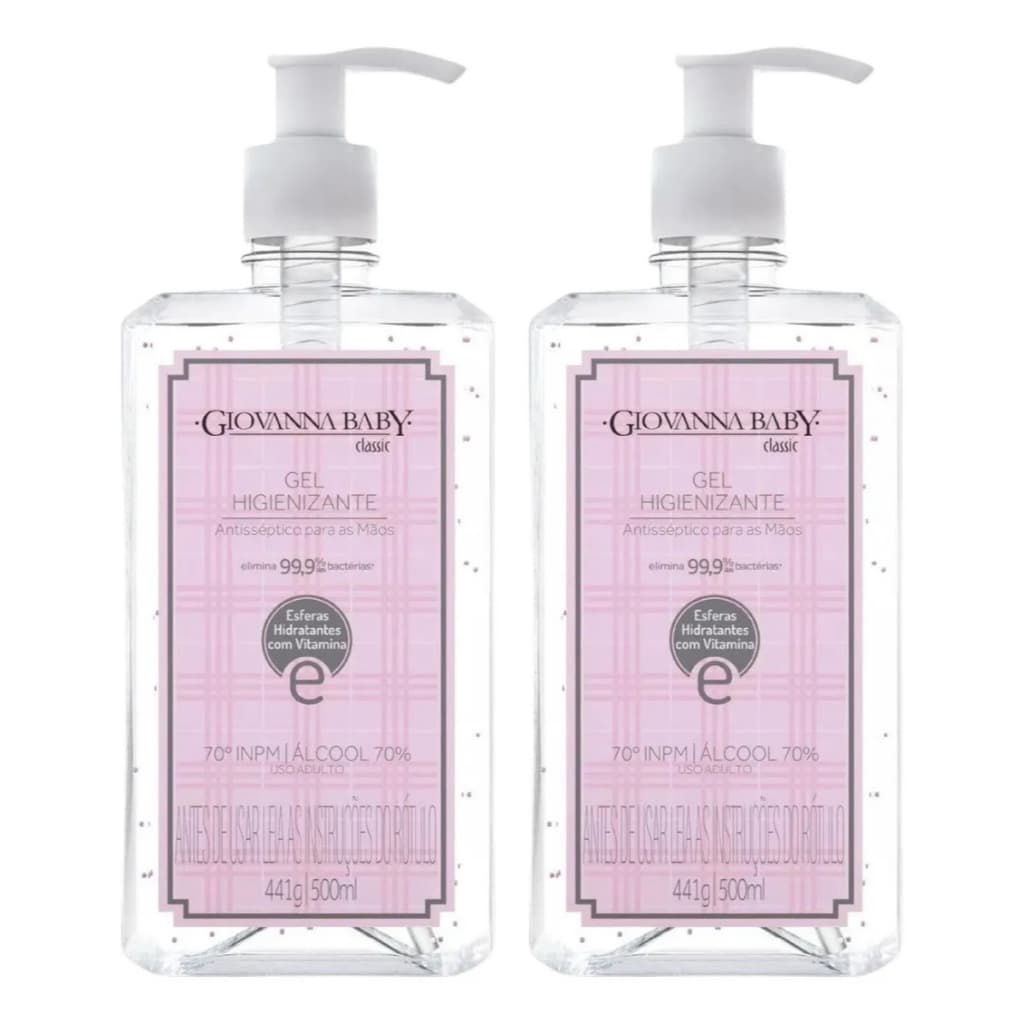 Kit 2 Gel Higienizante Giovanna Baby Classic 500ml