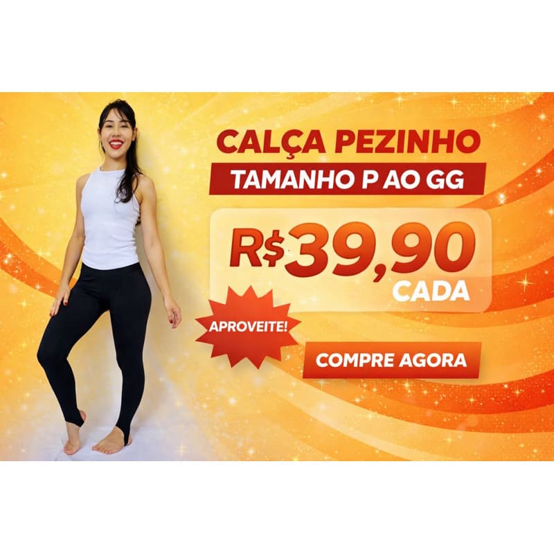 Calca Legging Feminina  Pezinho Alta