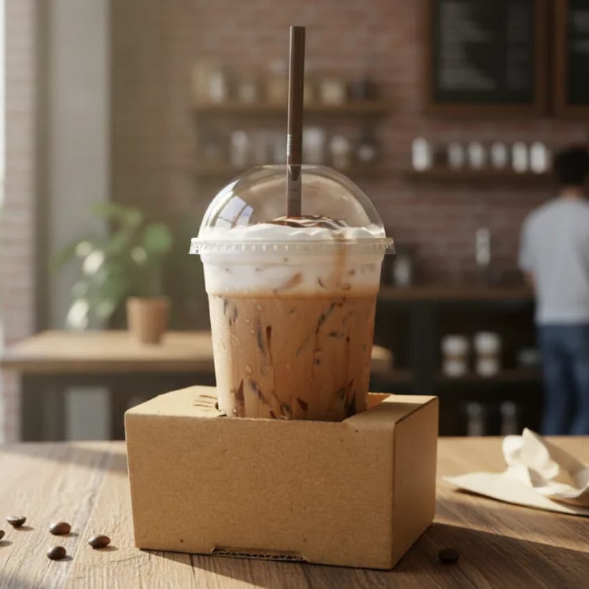 100 Porta Copo Papelão Para 1 Copo Suporte Prático, Seguro E Sustentável Ideal Para Delivery